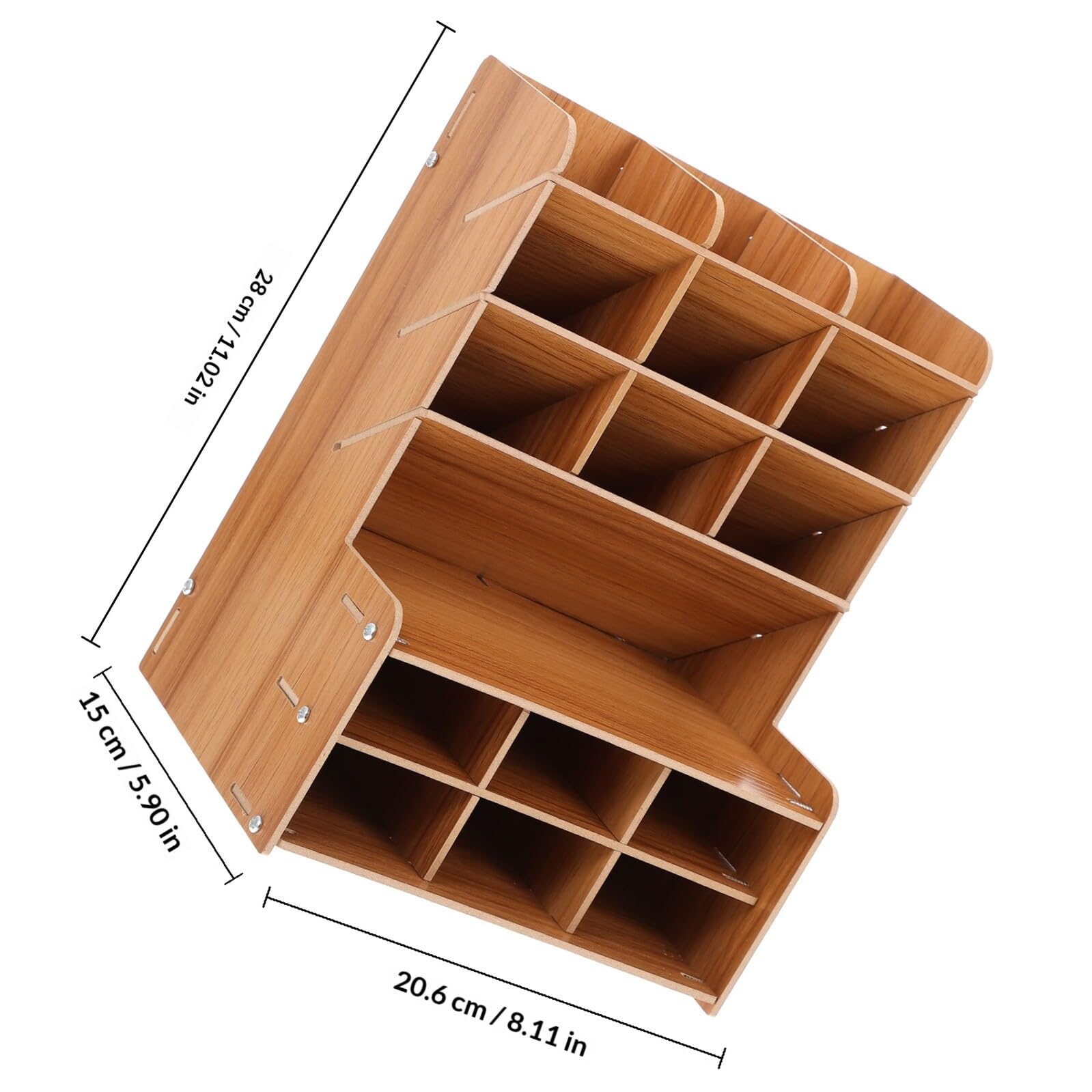 Caja Organizadora Diseño Simple y Limpio para Bolígrafos y Papelería de Madera Resistente y Ligera Adecuado para Escritorio y Oficina