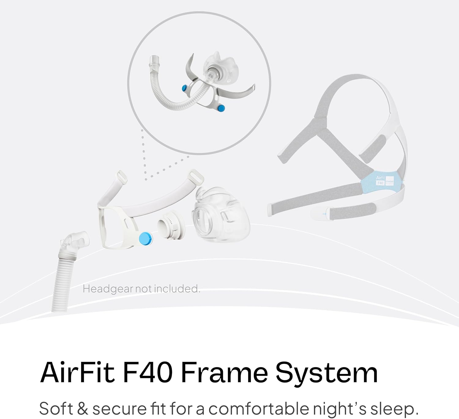 Resmed AirFit F40 Frame System Replacement Without Headgear, Medium image 3