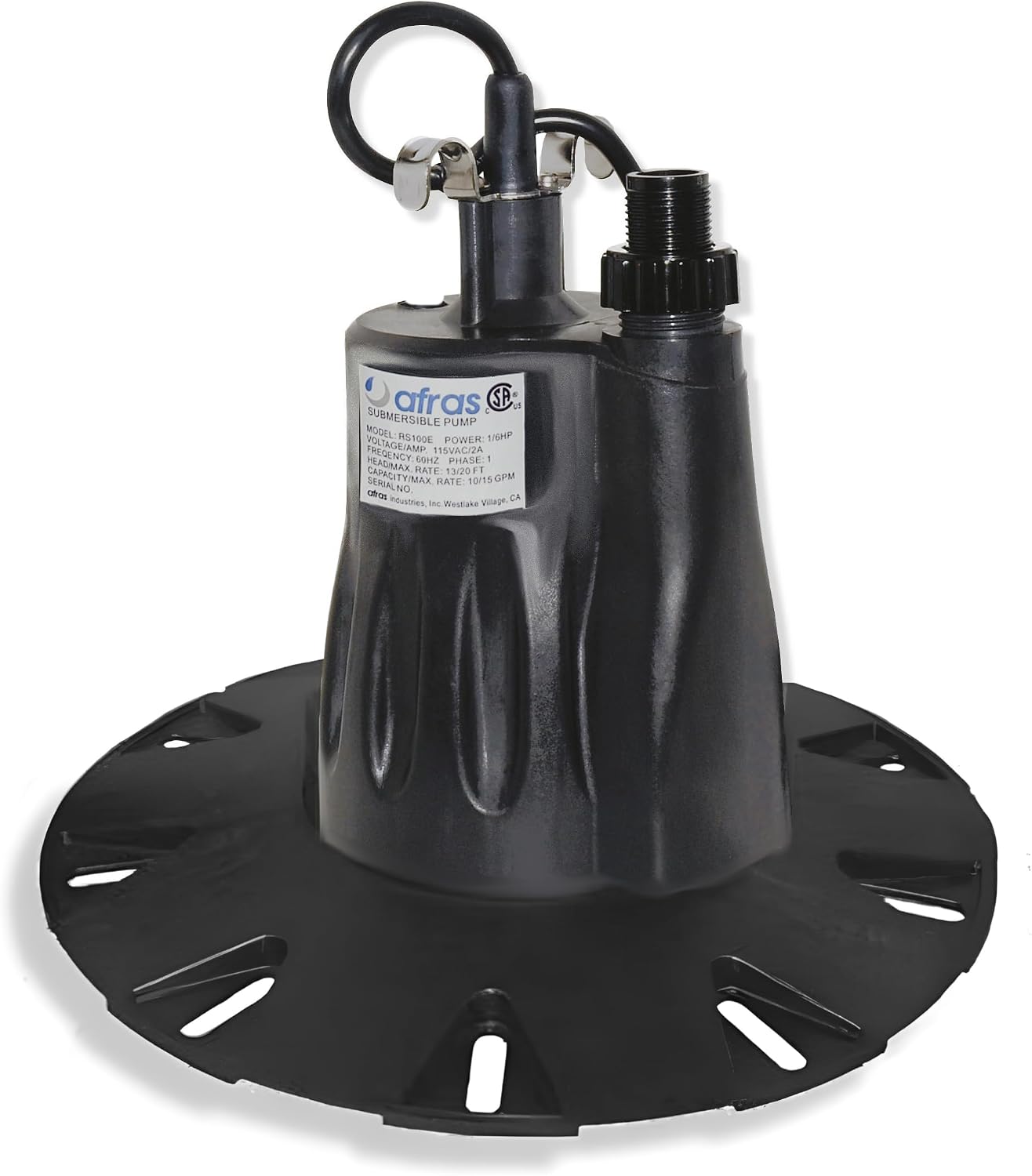 Afras RS100 1/6HP Submersible High Efficiency Sump Pump