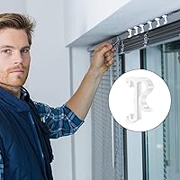 Vista 6 de Jetec Clips para ventana de cenefa ciega de 1 pulgada, clips de retención de cenefa de plástico blanco oculto (12 piezas)