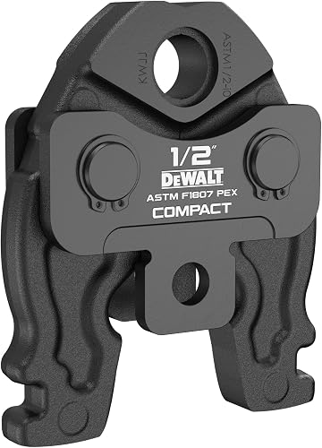 Compact 1/2 Inch PEX F1807 Press Jaw for Use with DCE210 DEWALT 20V MAX Compact Press Tool, Compatible with ASTM F1807 ASTM F2159 Approved Crimp Fittings (DCE215012)