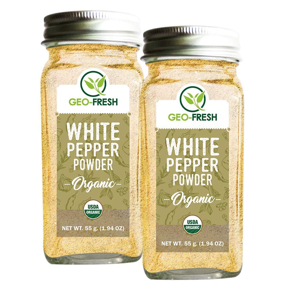 Geo-Fresh Organic White Pepper Powder - 55g (Pack of 2)