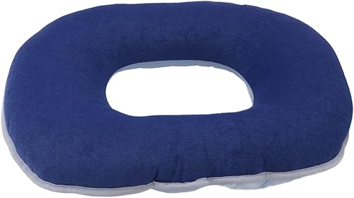 Miniatura 5 de Asiento inflable con forma de dona, almohada de dona, suave amortiguación, transpirable, cojín grueso para hemorroides para embarazo, dolor de coxis