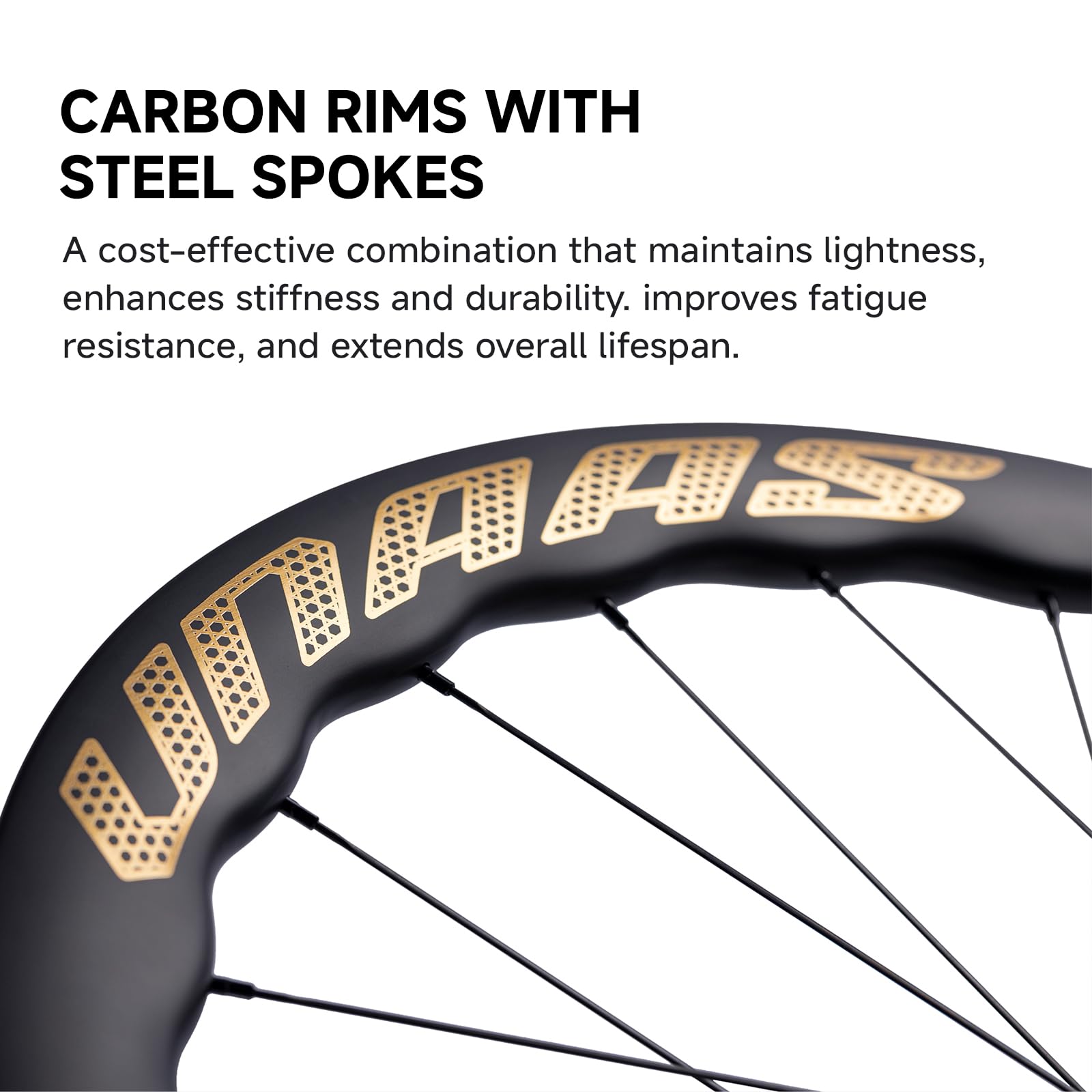 Amazon.com : WINSPACE UNAAS HARD2 Carbon Fiber Wheelset 700C Disc