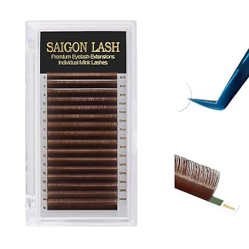 Lash Extensions, Volume Classic, Dark brown-0.05-C-8-15mm