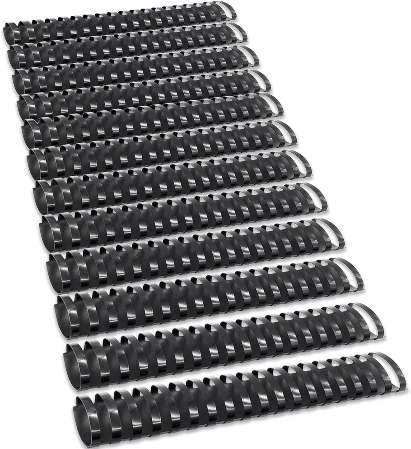 Binditek 12 Pack Plastic Comb Binding Spines, 11/2 Inches
