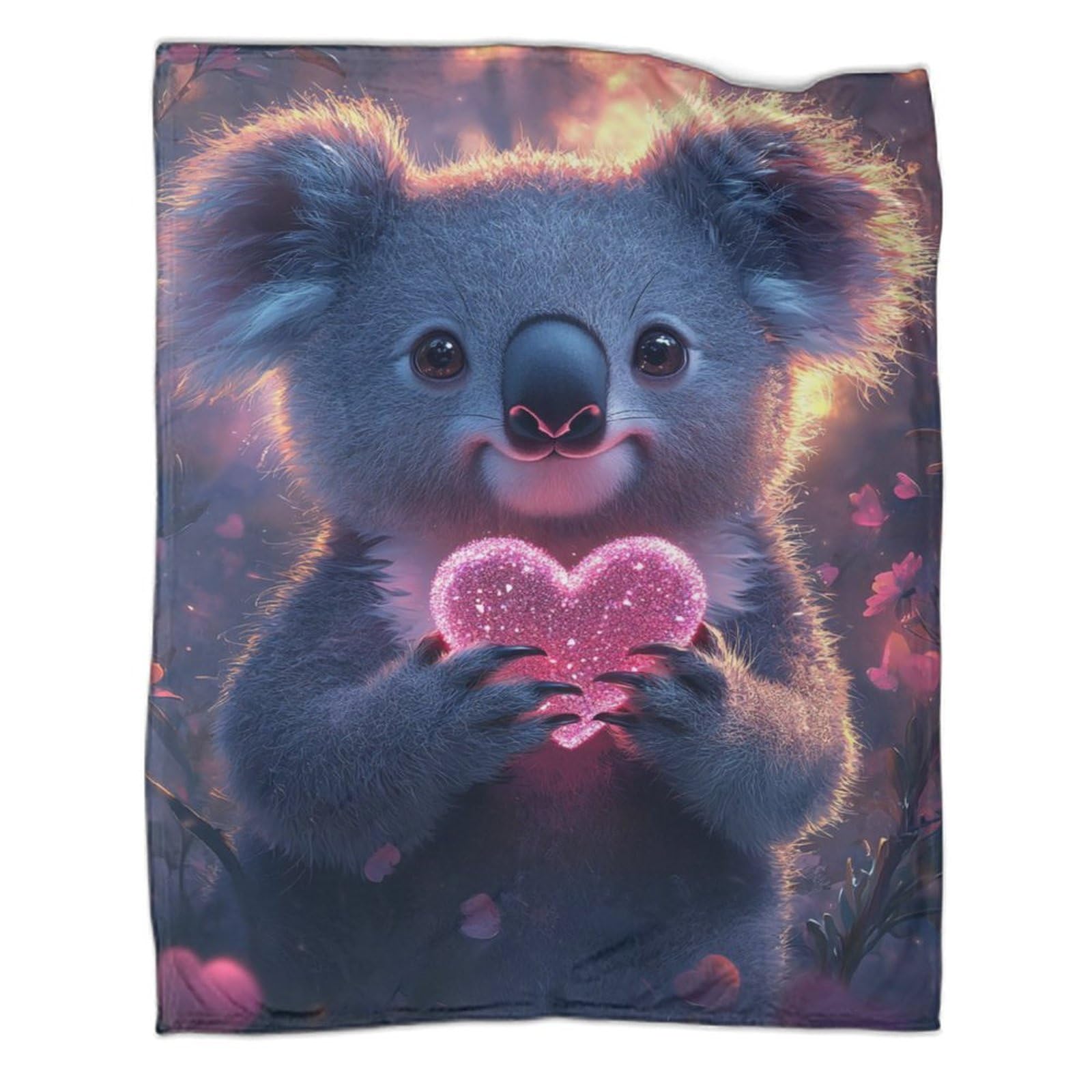 Couverture plaid chaude 150x200cm - Plaid canapé microfibre et dessus de lit koala