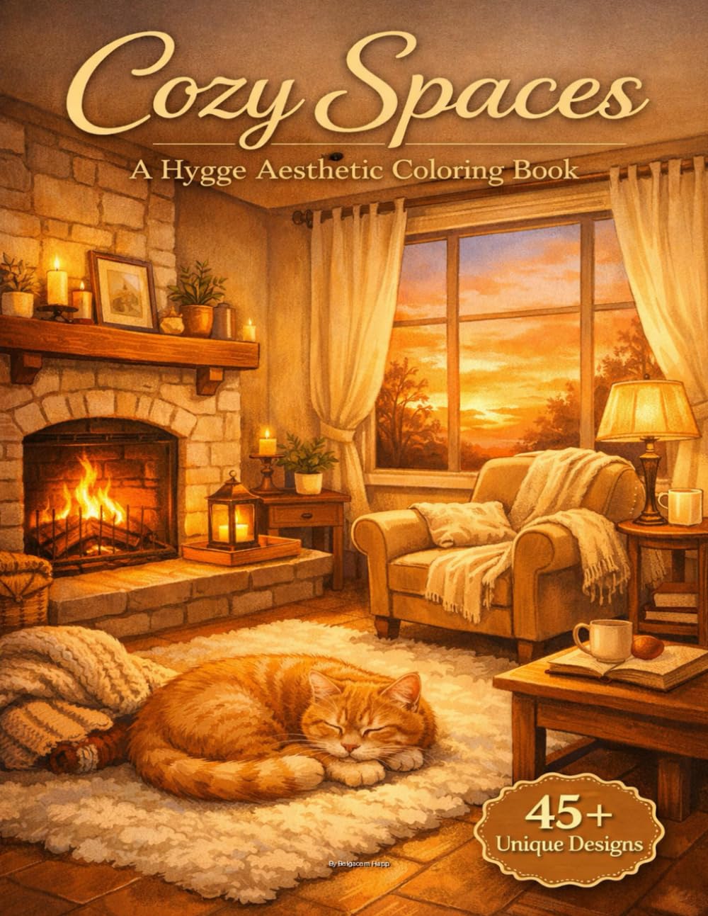 Cozy Spaces: A Hygge Aesthetic Coloring Book for Adults & Teens: 45+ Relaxing & Aesthetic Room Scenes to Color (Mindfulness & Stress Relief)