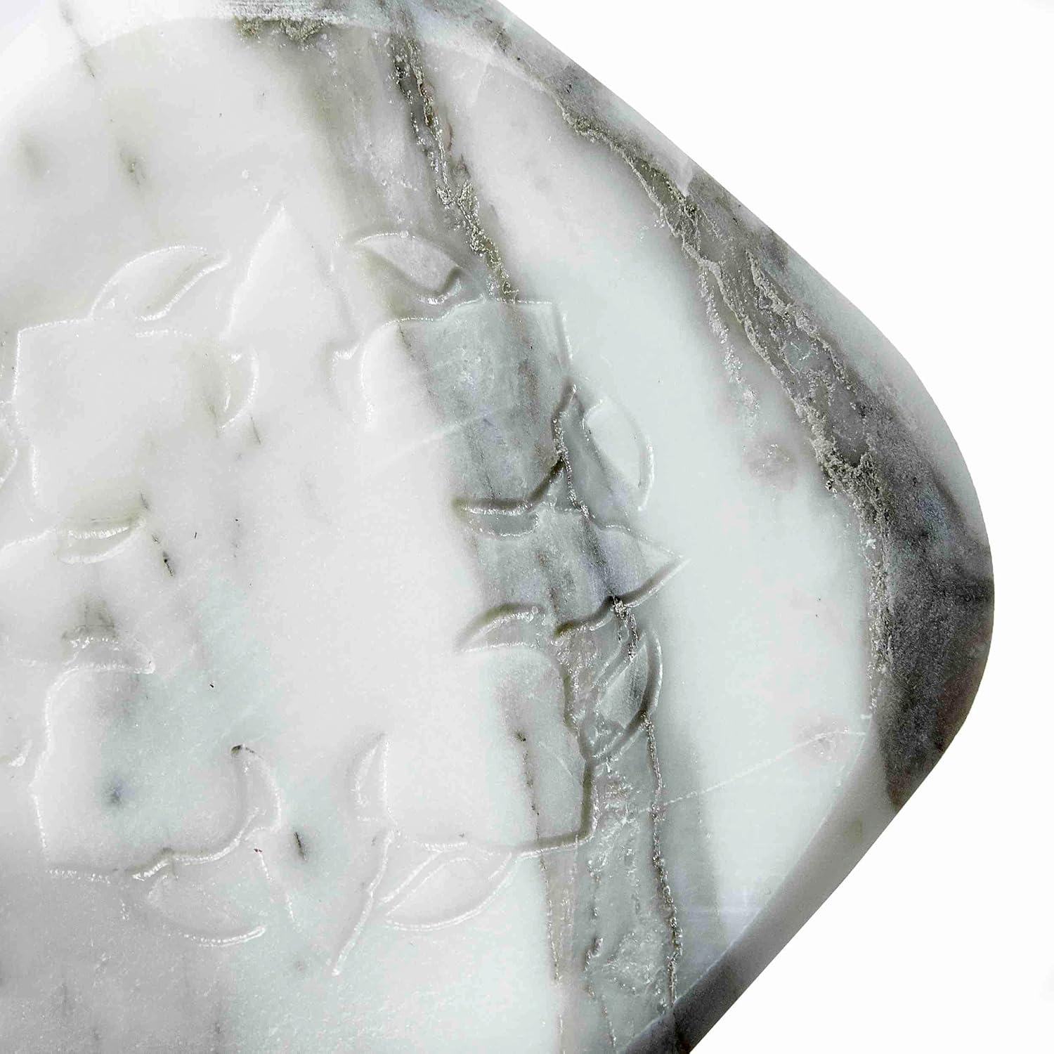 Senteurs d'Orient Hand-Carved White Marble Plate with Orange Blossom Hand Soap | Square Plate, Natural Square Soap | Versatile Soap Dish for Gift or Everyday Use | 305g/10.7 oz
