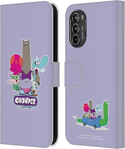 Head Case Designs Officially Licensed Chowder Animated Series Character Art Graphics Leather Book Wallet Case Cover Compatible with Motorola Moto