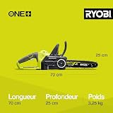 RYOBI - Tronçonneuse Sans Fil 18V ONE+ OCS1830 – Guide 30cm, Lubrification Automatique, Frein de Chaîne, Compacte - Taille Bois, Bûches et Branches – Batterie Non Incluse - 5