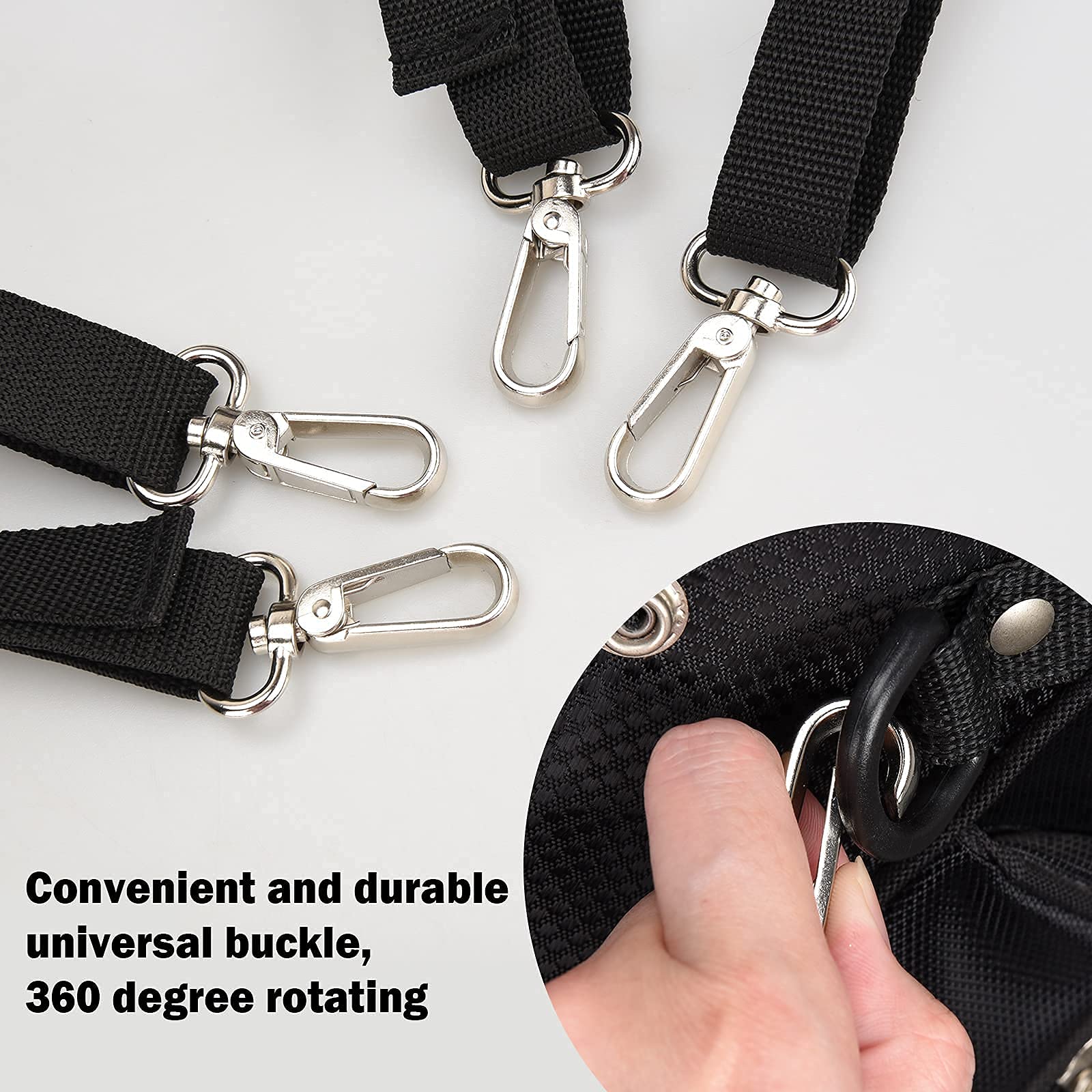 mytag Golf Bag Cross Straps Replacement with 4 Clips, Adjustable Universal Shoulder Carry Straps for Taylormade OGIO - Image 3