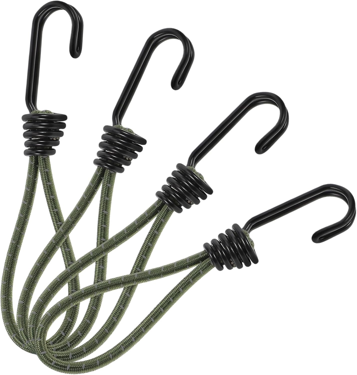 UPKOCH 4pcs Elastic Bungee Cord Hooks for Tent Fixing Sturdy Outdoor Camping Tarp Fasteners Heavy Duty Rope Buckle with Hook for Canopy and Gear