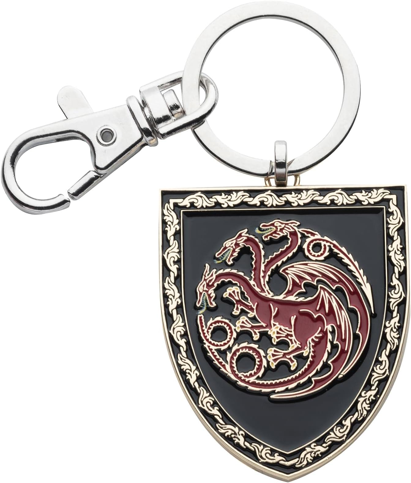 SalesOneGame of Thrones House of the Dragon Targaryen Shield Enamel Keychain