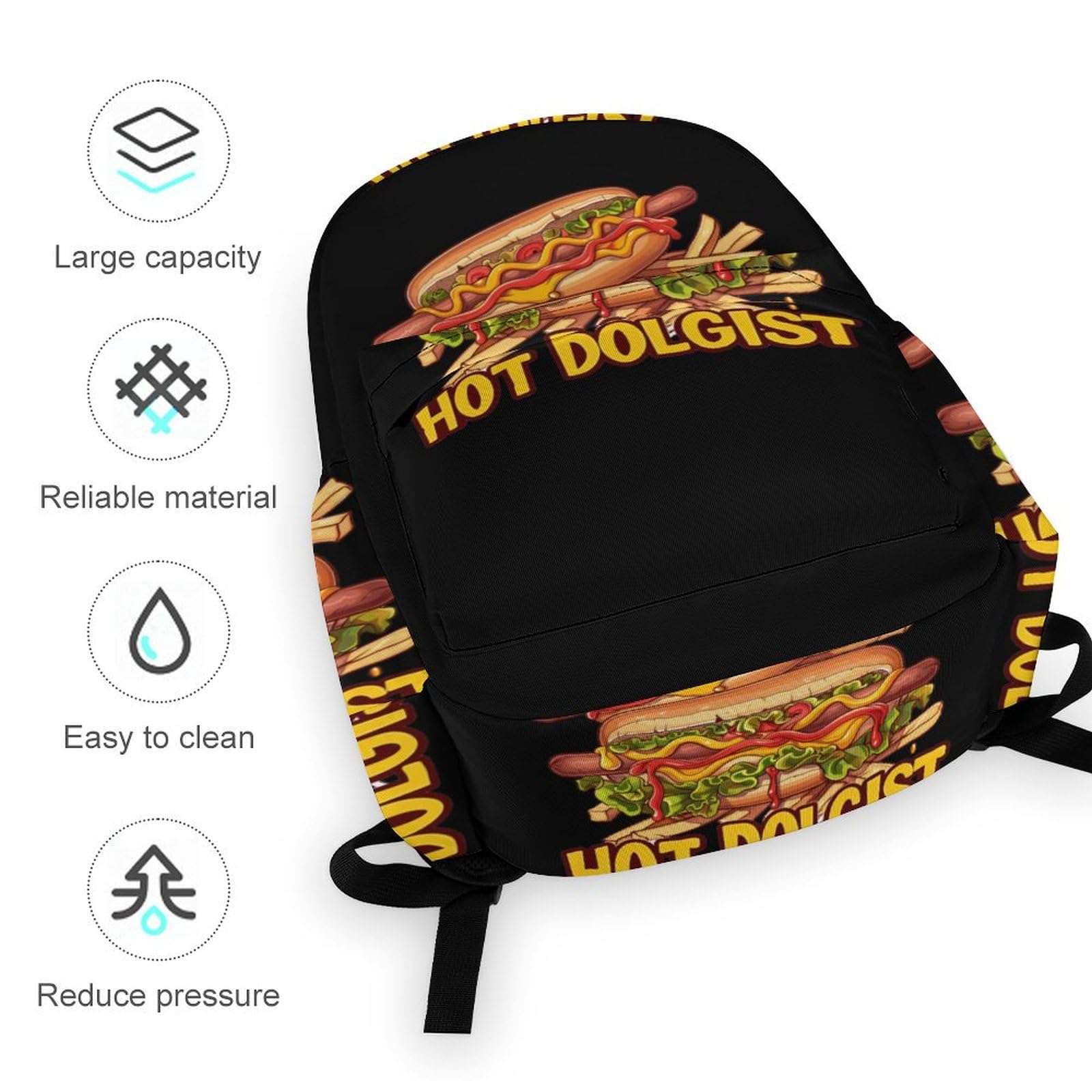 Hotdogologist Hotdog Sausage Hot Dog Mini Backpack Cute Shoulder Bag Small Laptop Bag Travel Daypack for Men Women, Golf Gift Sets