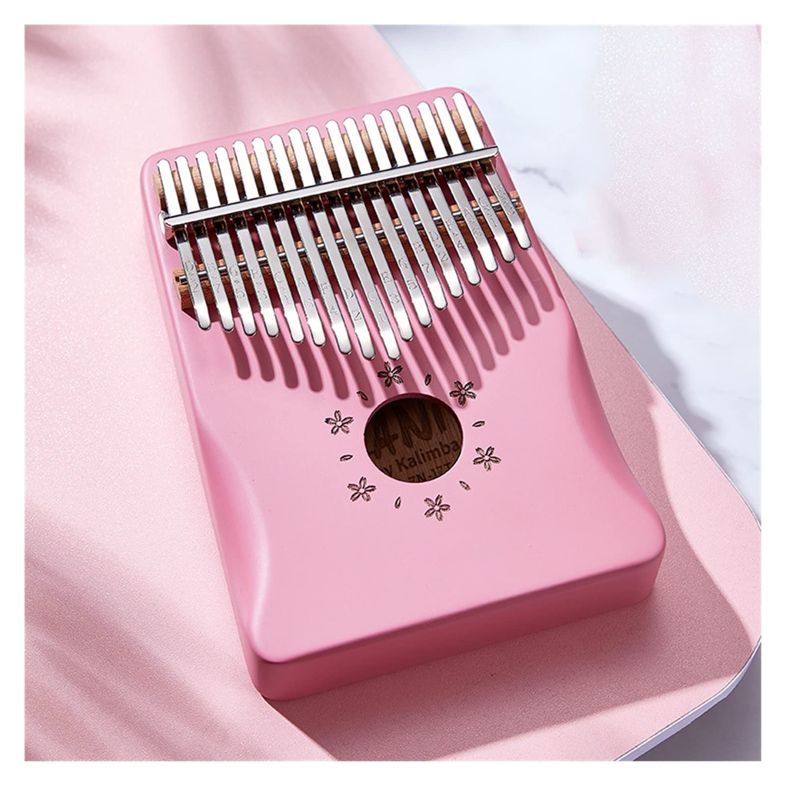 Studenti Kalimba Pollice Pianoforte Rosa Kalimba 17 Tono Dito Pollice Strumento Musicale per Pianoforte (Color : 3/4)