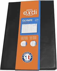 Agenda Semainier 2025 Olympe 16x24 Cm - Couverture PVC Rigide, Made In France