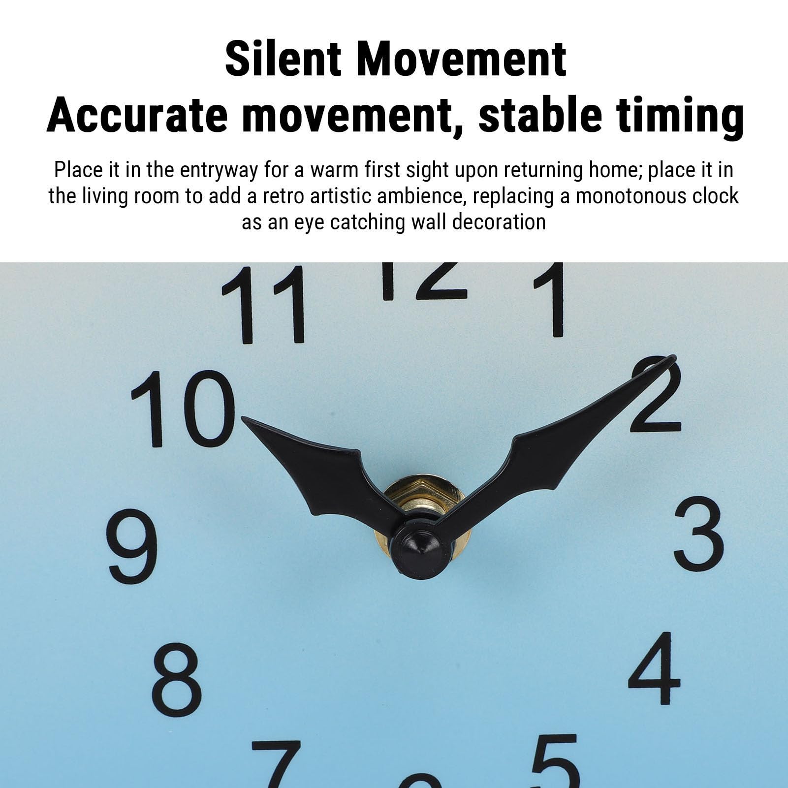 Asixxsix Reloj de Cuco, Moderno Reloj de Pared de Plástico con Números Grandes y Volumen Ajustable, de Pared con Voz de Pájaro con Timbre Cada Hora para Estudio, Oficina (Blue)