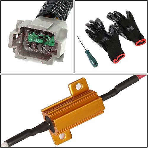 Miniatura 9 de DNA MOTORING HL-HAY-011-CH Par de faros LED de doble proyector secuencial de señal de giro de persecución cromada con Quad Halo DRL compatible con