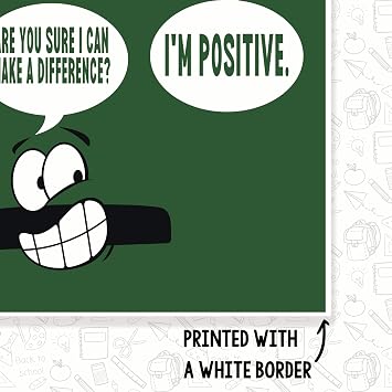 Are You Sure I Can Make A Difference, I'm Positive Math Classroom Poster - Funny Punny Math Class Poster - 12 x 18 Inch - Classroom Decor - Classroom Must Haves - Back To School Decor - CPS0420