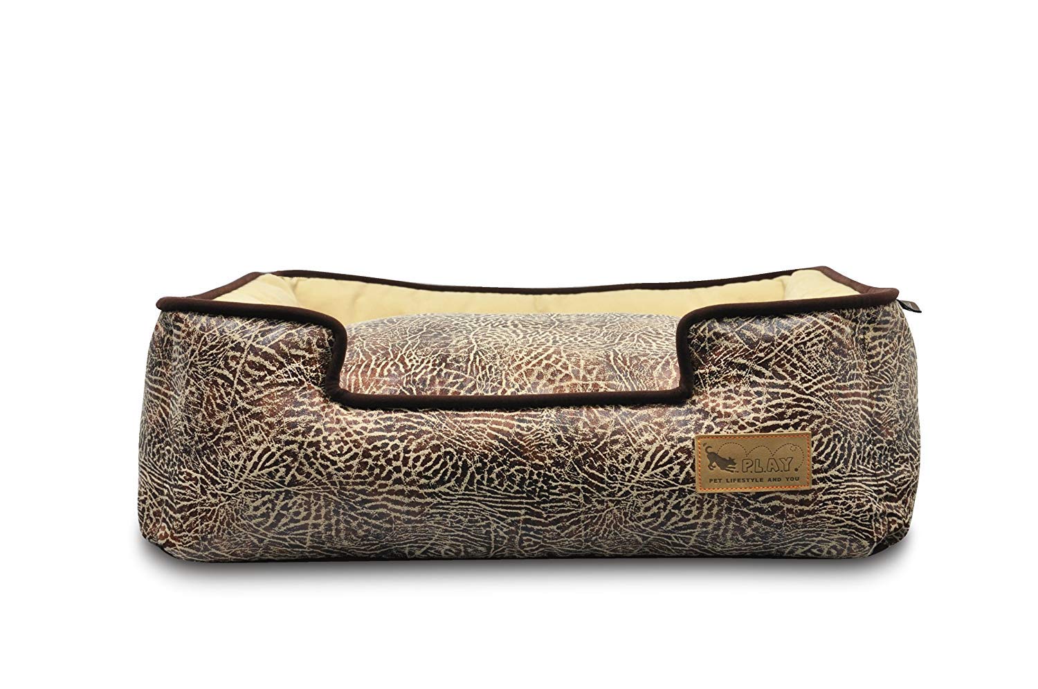 P.L.A.Y. Lounge Hundebett Savannah, Größe S, Braun – Gefüllt Mit Recyceltem PlanetFill, Waschbar
