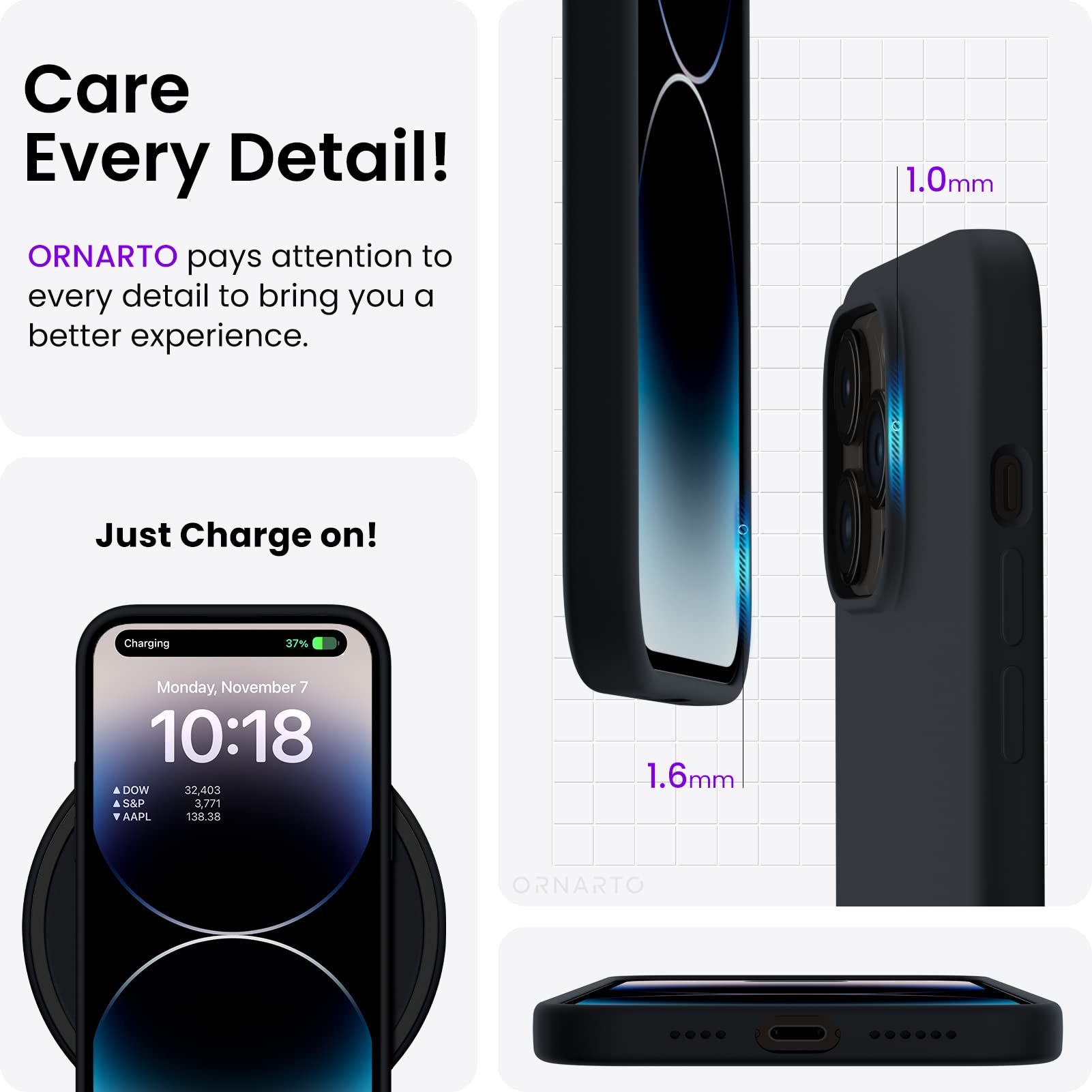 Custodia Cadorabo per iPhone 14 PRO MAX Silicone Nero TPU Anti-Urti