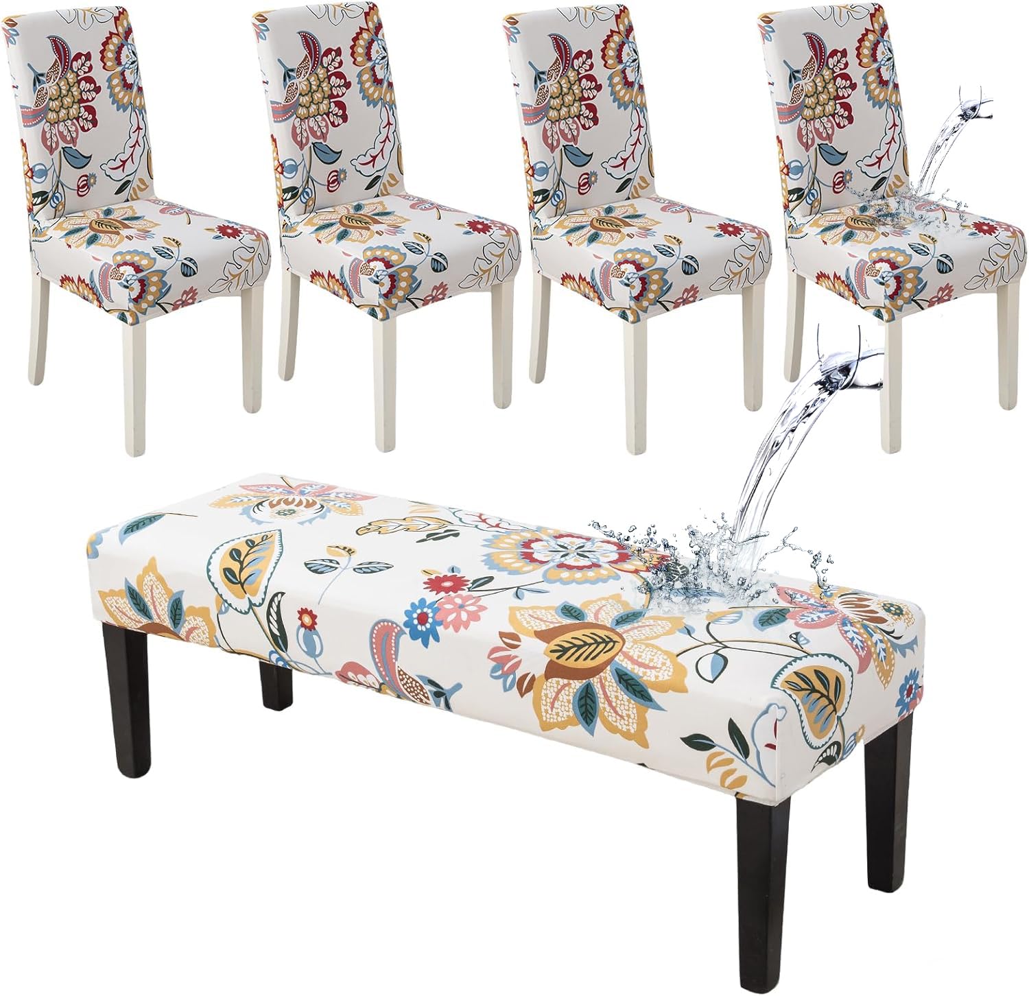 Dining Chair Covers Set - Parsons Chair Slipcover -23