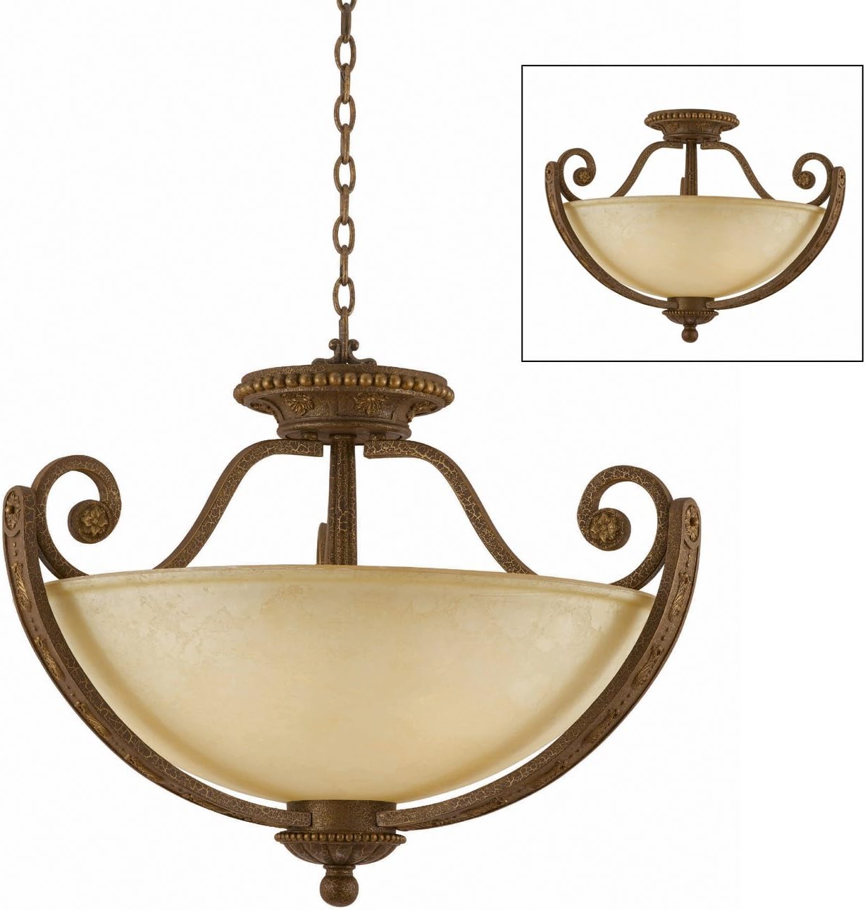 Triarch 31121-30 6 Light Ambassador Hang Convertible Semi Flush