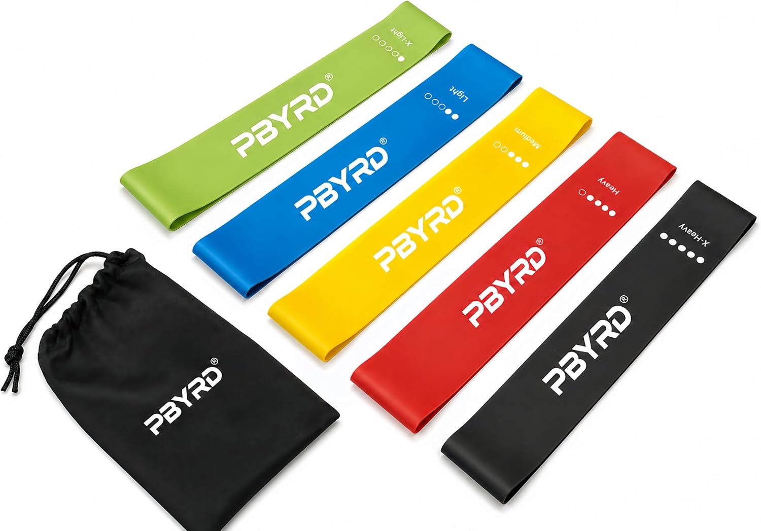 PBYRD Resistance Bands for Working Out, 5-Pack Exercise Bands for Strength Training