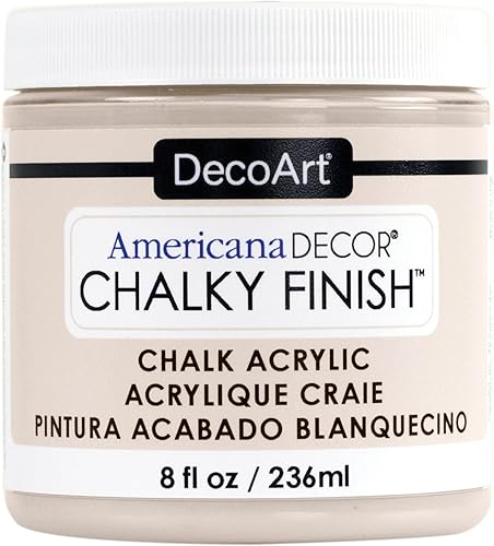 Deco Art Americana Pintura de acabado tiza de 8 onzas, primitivo, 8 onzas, gris, marrón