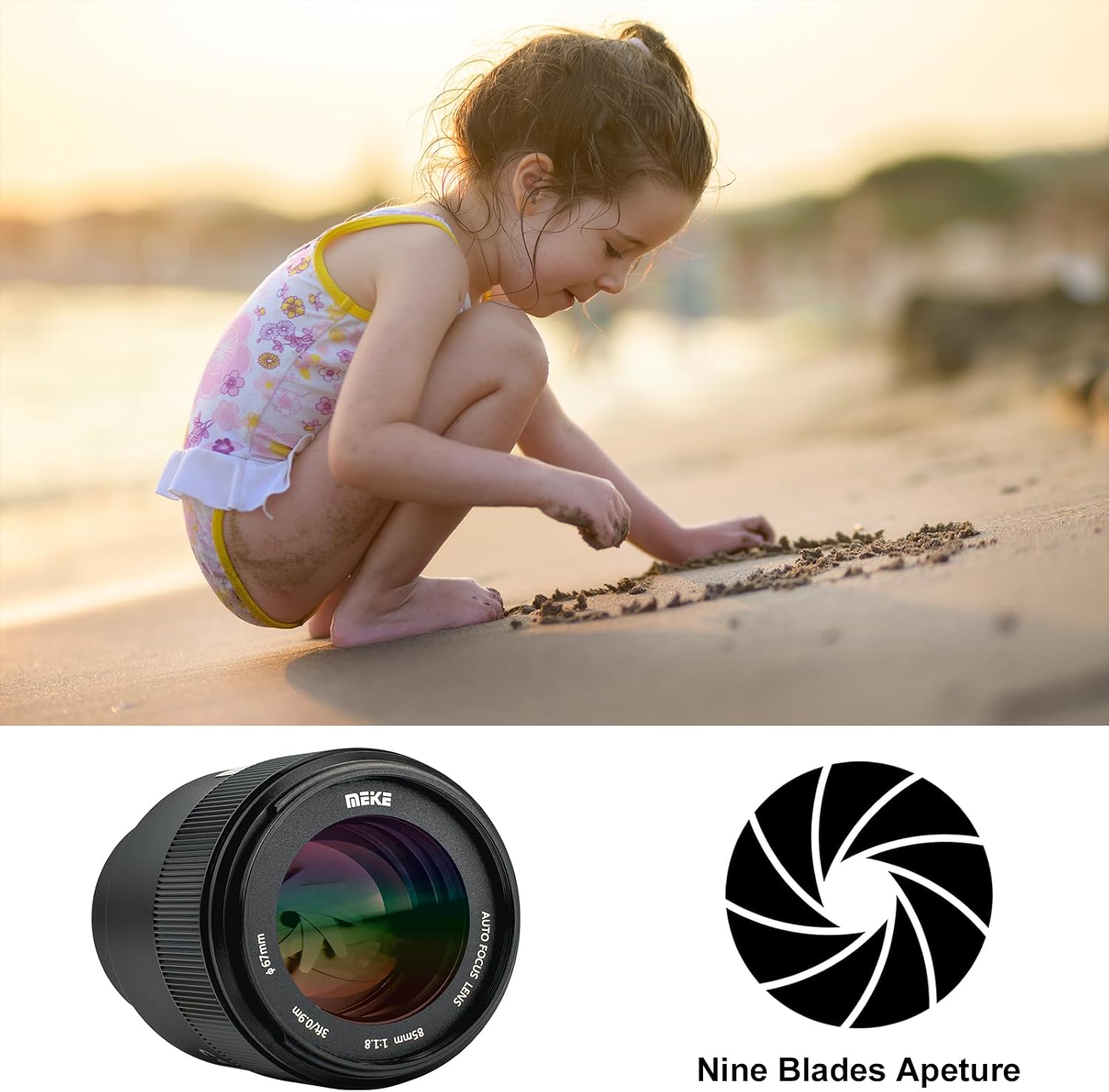 Meike 85mm F1.8 Full Frame AF Telephoto Lens STM Stepping Motor Fixed Portrait Lenses for Panasonic Lumix Sigma Leica L Mirrorless Camera S1 S1R S1H S5 FP