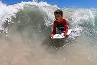 Vista 4 de Bodyboard Hubb Lite Kick Board de poliestireno (EPS) de 21 pulgadas - Cubierta azul/rieles verde lima/fondo verde lima