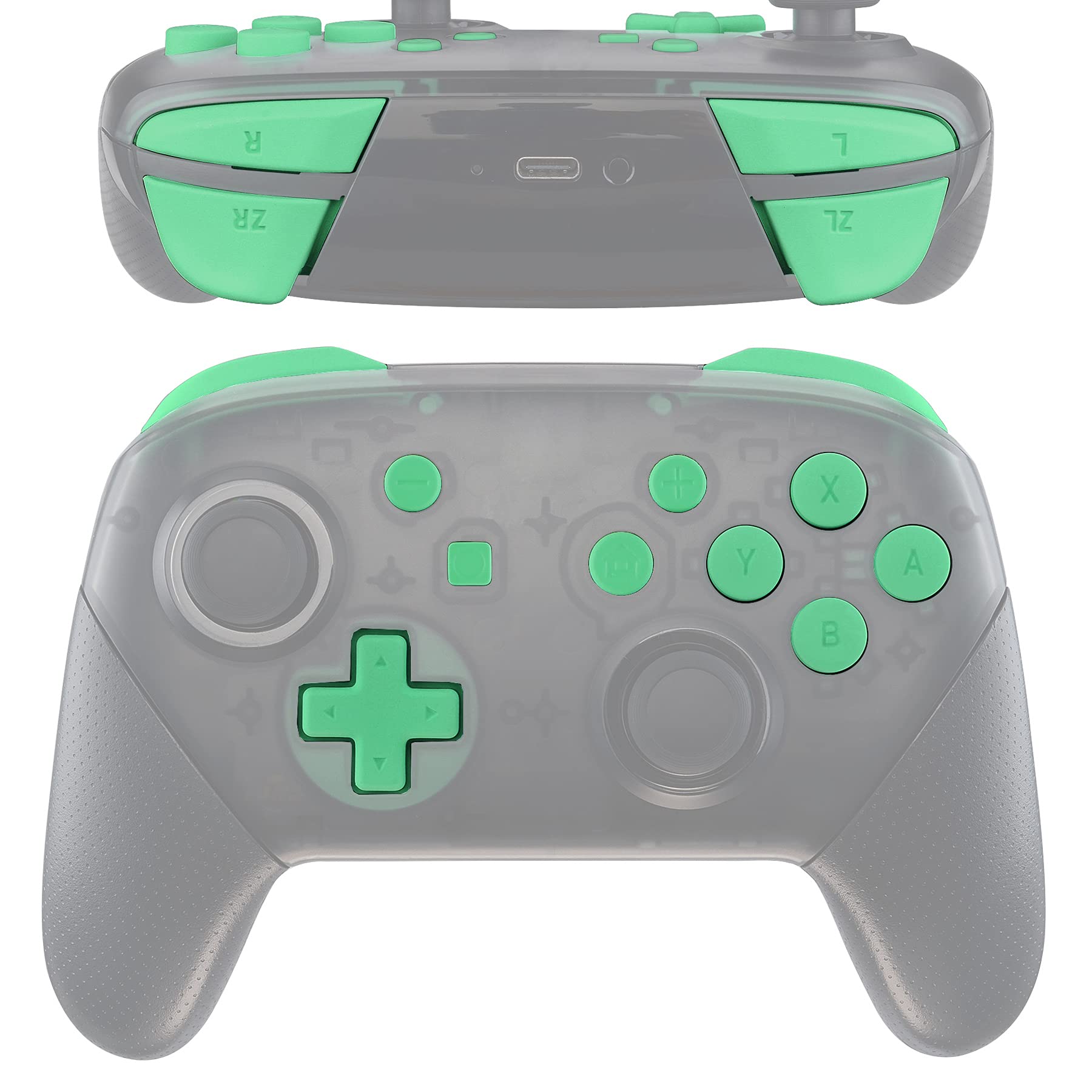 Amazon.com: eXtremeRate Mint Green Repair ABXY D-pad ZR ZL L R