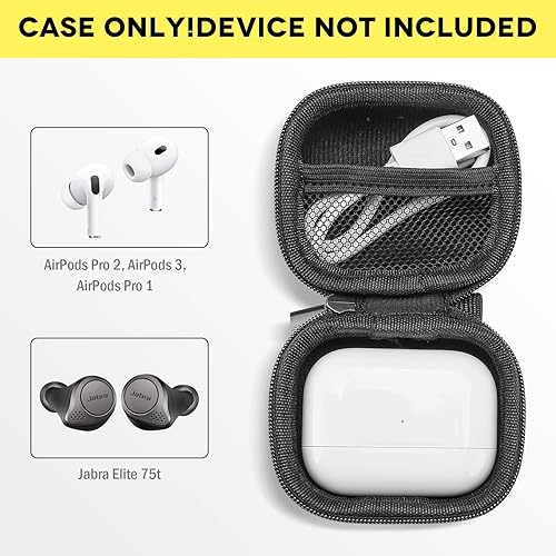 Miniatura 2 de ProCase Compatible con AirPods Pro 2 2022 / AirPods 3 2021 / AirPods Pro 1 / Jabra Elite 75t / Beats Studio Buds, funda de transporte rígida de