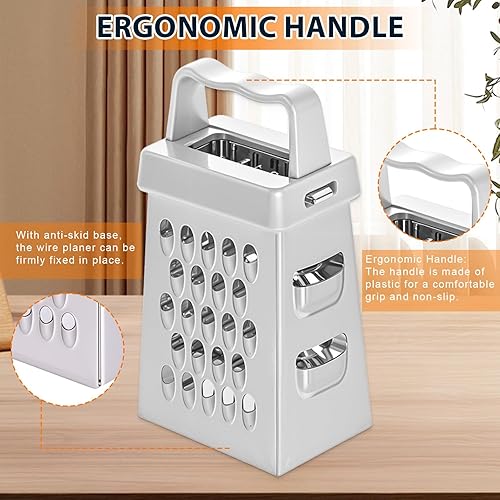 Miniatura 5 de Mini rallador de queso, 3 unidades, rallador de caja de acero inoxidable con asa, ralladores profesionales para rebanar quesos de cocina, jengibre,