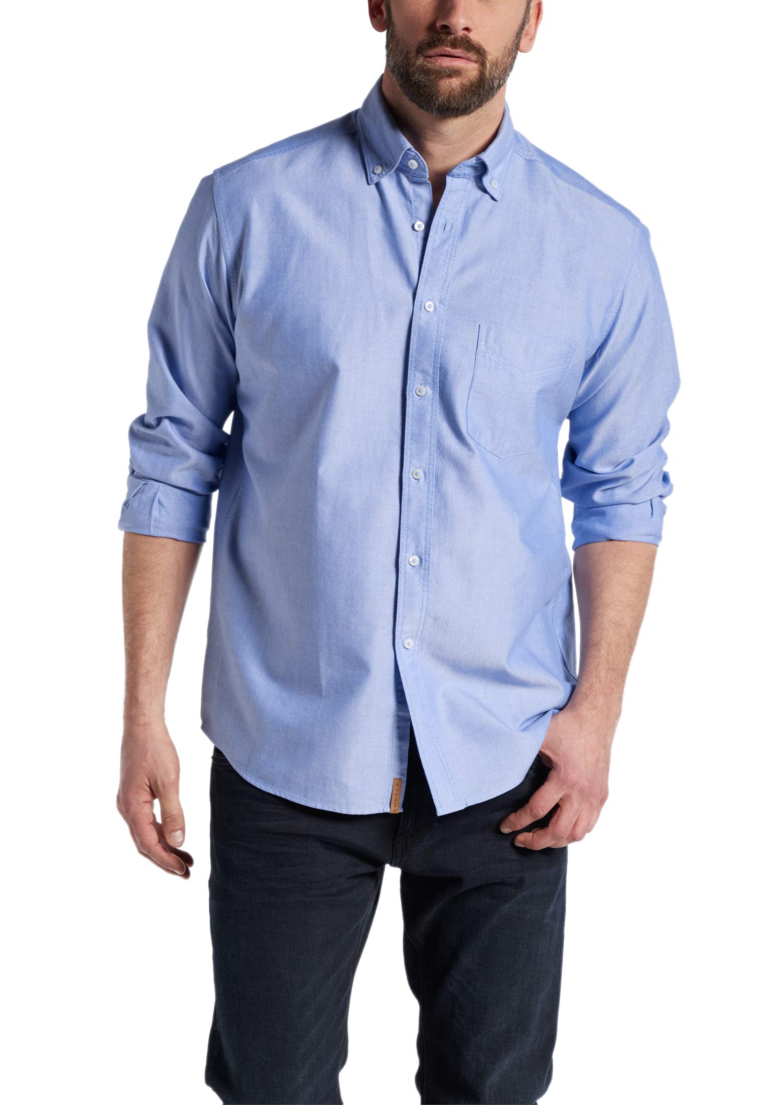 Camisa Oxford de manga larga Eterna para la oficina y eventos casuales 6