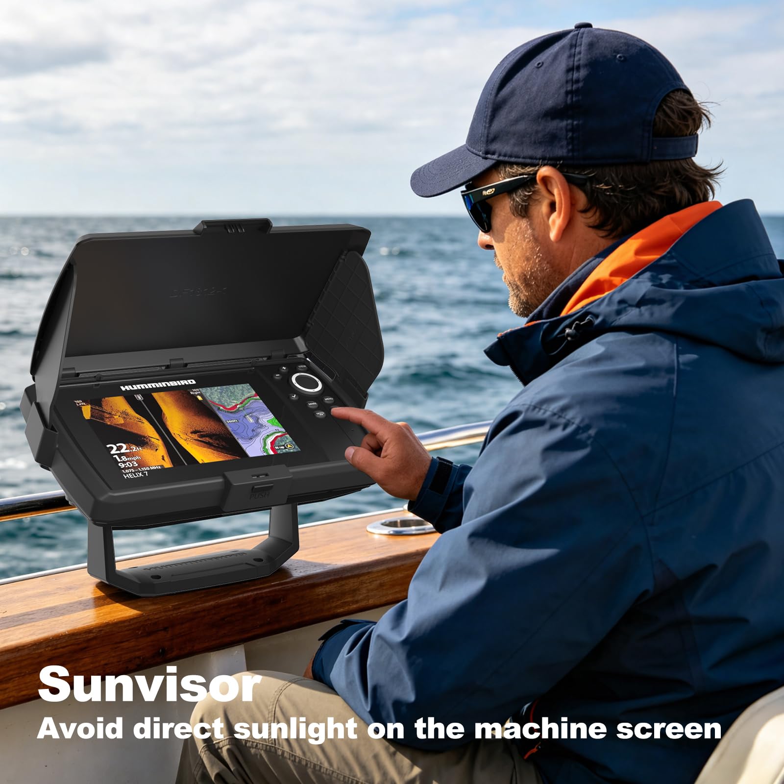 Fish Finder Sonnenblende, kompatibel mit Humminbird Helix 7 G4N GPS und Helix 7 GPS G4, nur Bildschirmabdeckung