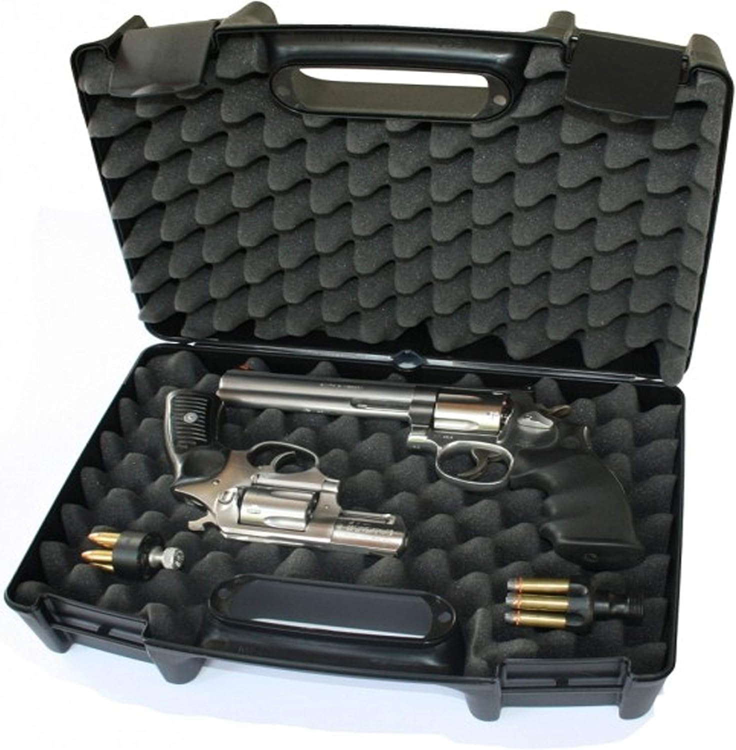 Generico Valigetta Porta Pistola Rigida Plastica 37.5x28x13 cm per Due Pistole