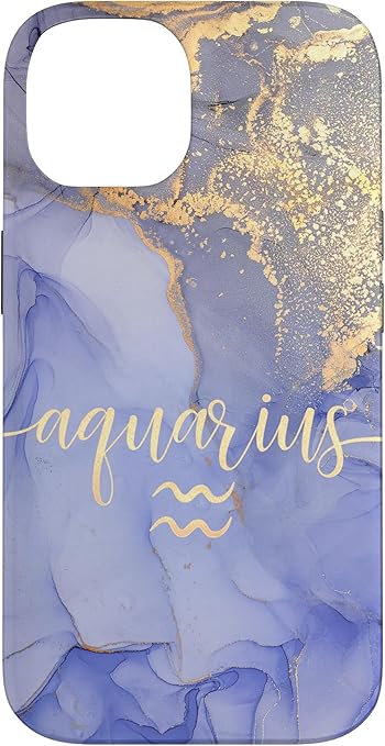 iPhone 14 Aquarius Star Zodiac Sign Constellation Astrology Purple Case