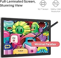 Vista 3 de HUION Kamvas Slate 10 - Tableta de dibujo independiente, no necesita computadora, con pantalla completamente laminada, tableta de arte digital