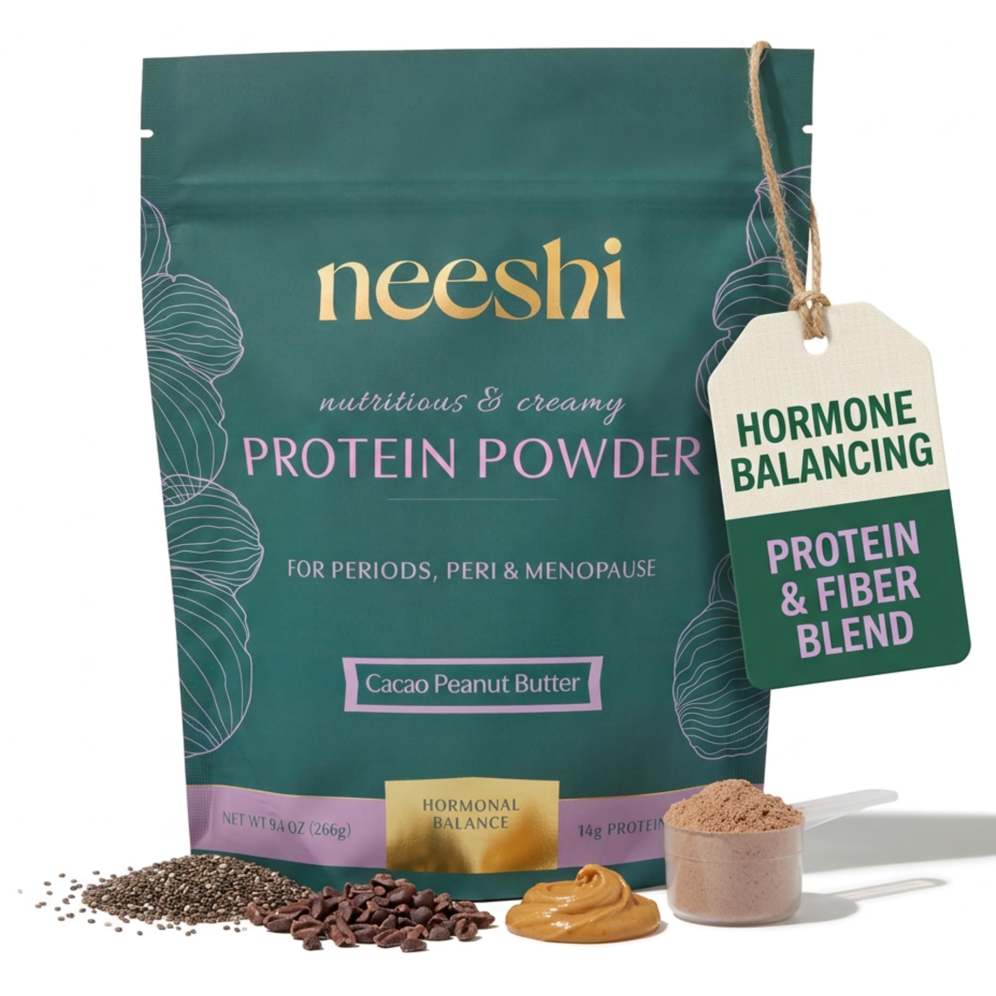 Hormone Balance Protein Powder, Cacao Peanut Butter, 7 Servings