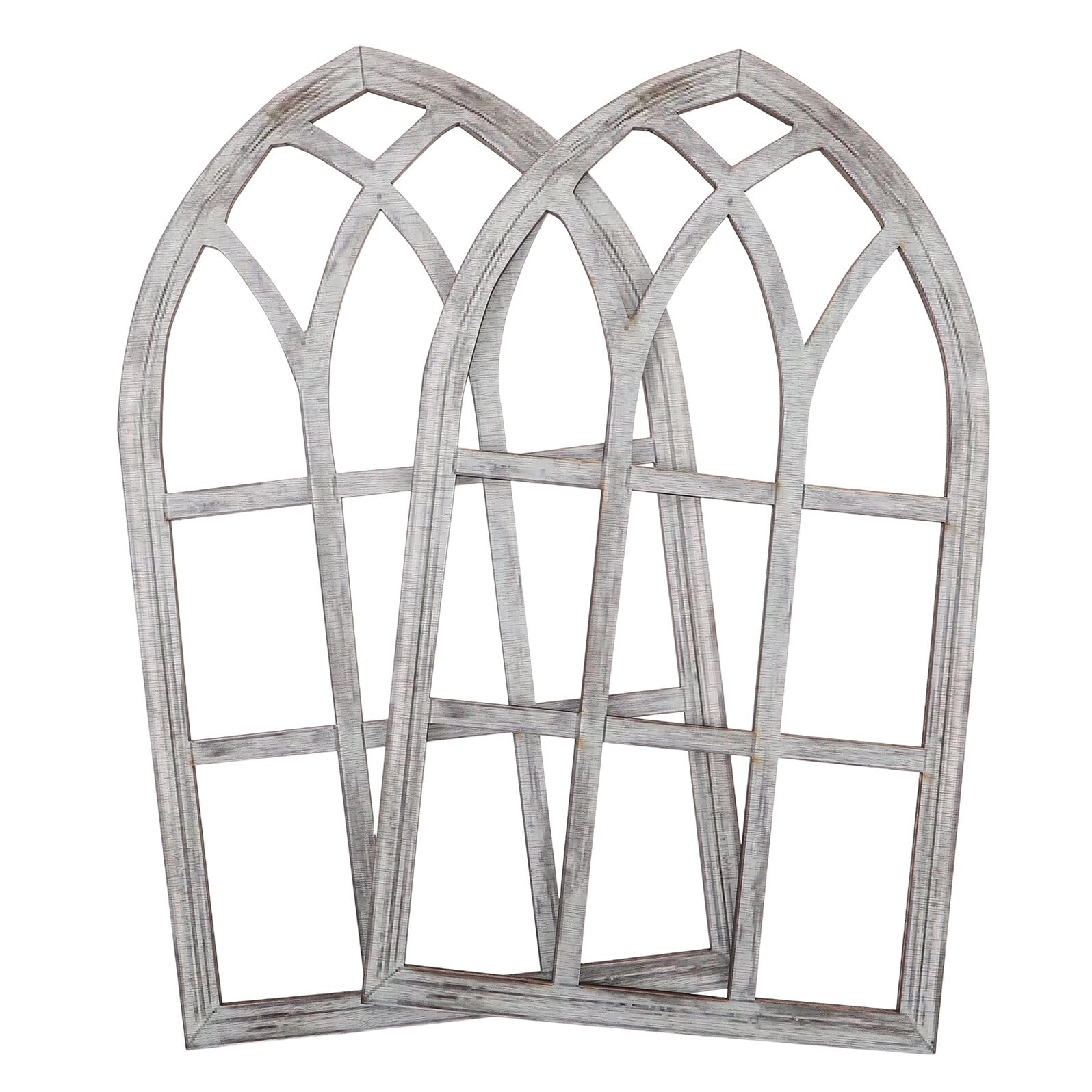 Marcos de ventana arqueados de madera FUTUREORYY, set de 2 piezas 8