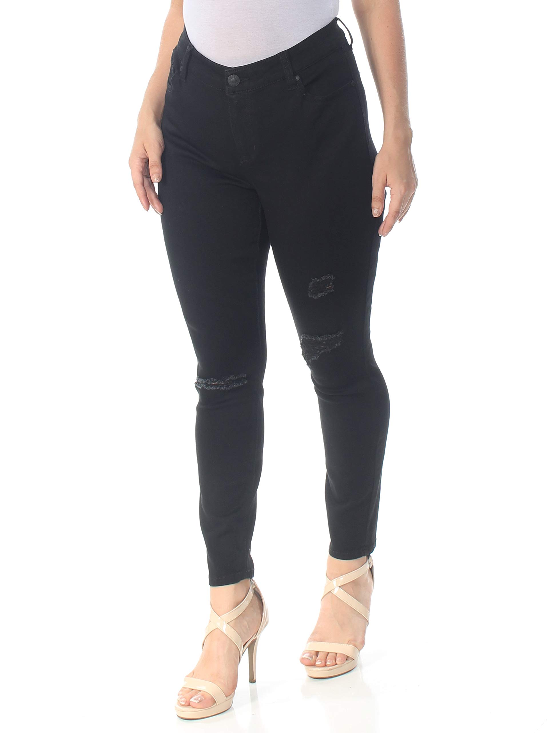 Women's Plus Size Ripped Mid-rise Ankle Skinny Jeans