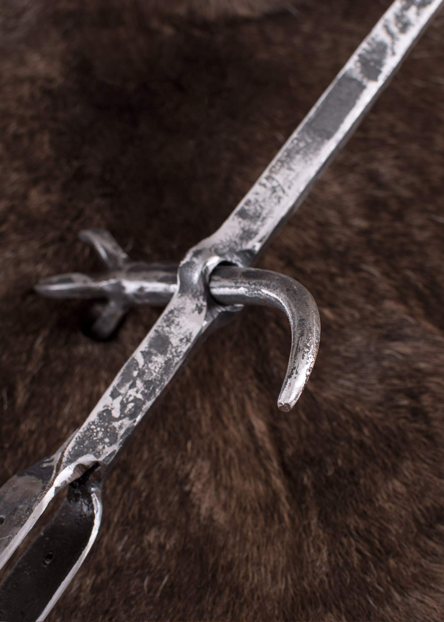 Ulfberth Luzerner Hammer, geschmiedet aus Stahl für Erwachsene - Lanzenspitze Helebarden ohne Schaft für Mittelalter und Reenactment