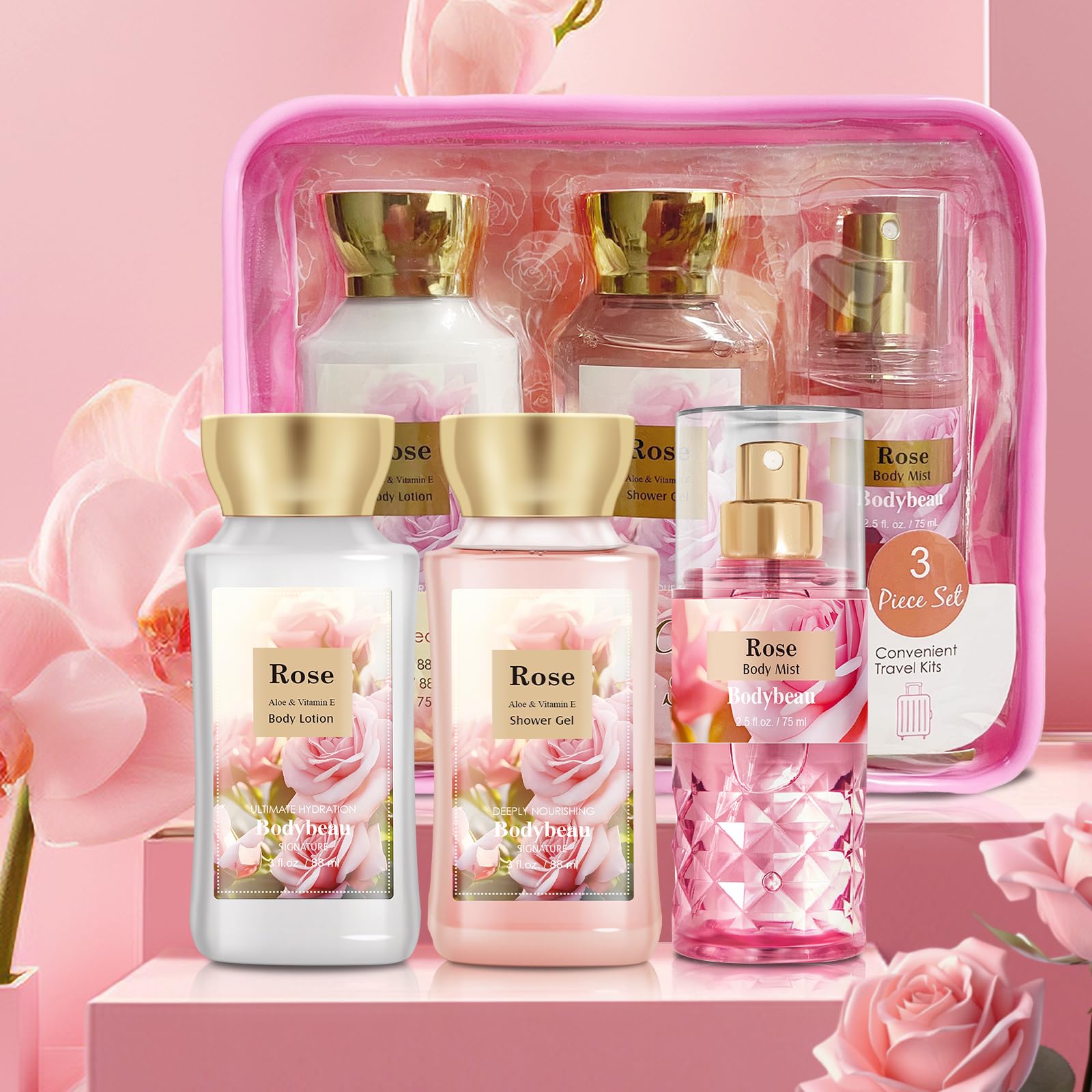 Amazon.com : Rose Spa Gift Set For Women - 3PCS Luxury Bath and