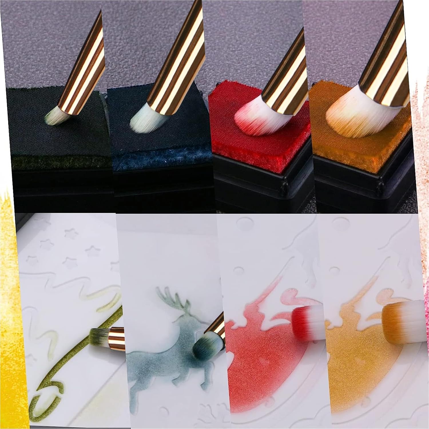 UNIMEIX Dry Brush Miniature Painting Drybrush Detail Paint Brush Set Hobby Detail Blending Brushes for Effortless Watercolor Brushes Scale Model Painting (12 Pack)
