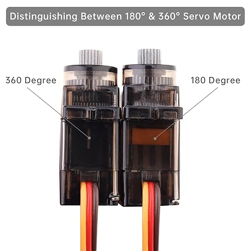 Miniatura 3 de Paquete de 2 micro servomotores MG90S con engranaje de metal 9G para helicóptero, avión, barco, robot inteligente, controles de automóvil (1, ángulo