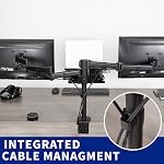 VIVO Double moniteur + Support pour ordinateur portable 13 à 27 Écrans de pouce et 10 à 15.6 Ordinateurs portables de pouce, visionnage triple écran, bras articulés, noir, STAND-V013L