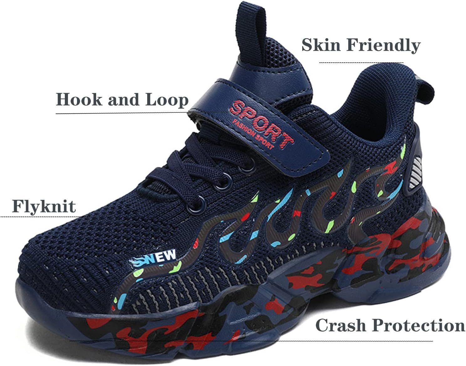 Kids Sneakers Lightweight Mesh Breathable Comfortable Running Tennis Athletic Boys Girls Shoes - Image 4
