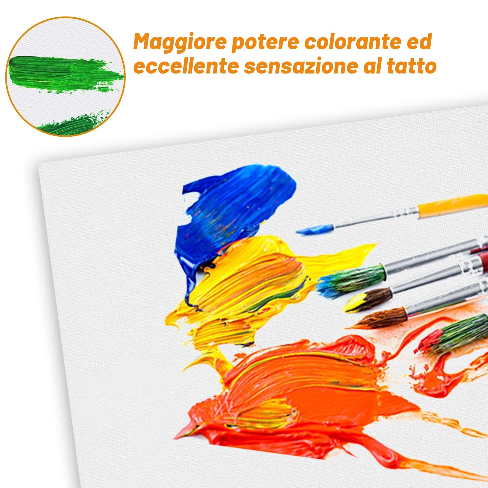 Set di 5 tele per dipingere 30x40 cm cartone spesso 3mm per artisti